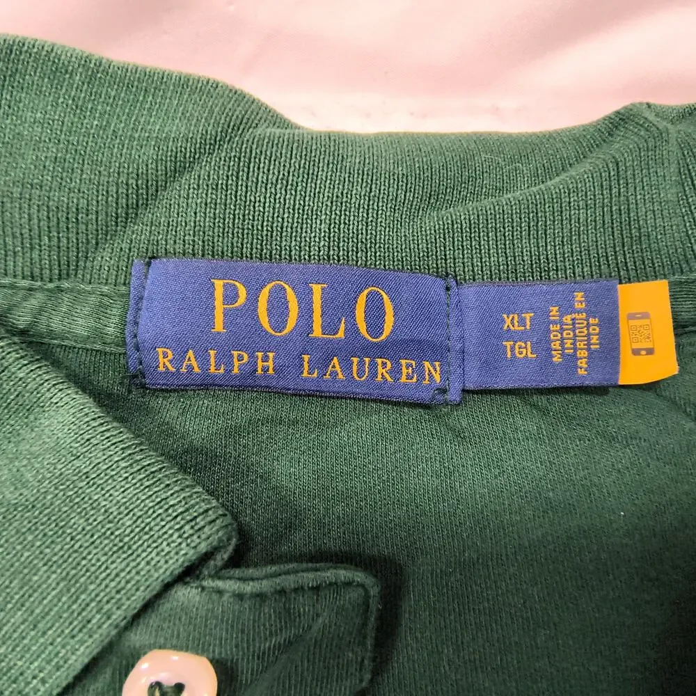 Polo Ralph Lauren Collared Polo Shirt Mens Size Extra Large Tall XLT Green Red